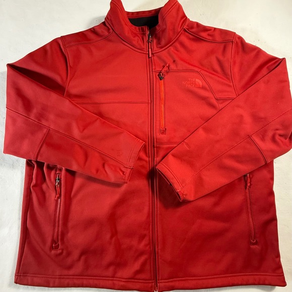 The North Face Windwall Jacket Men's 3XL Full Zip XXXL Fleece Lined Outdoor Red - Picture 2 of 8